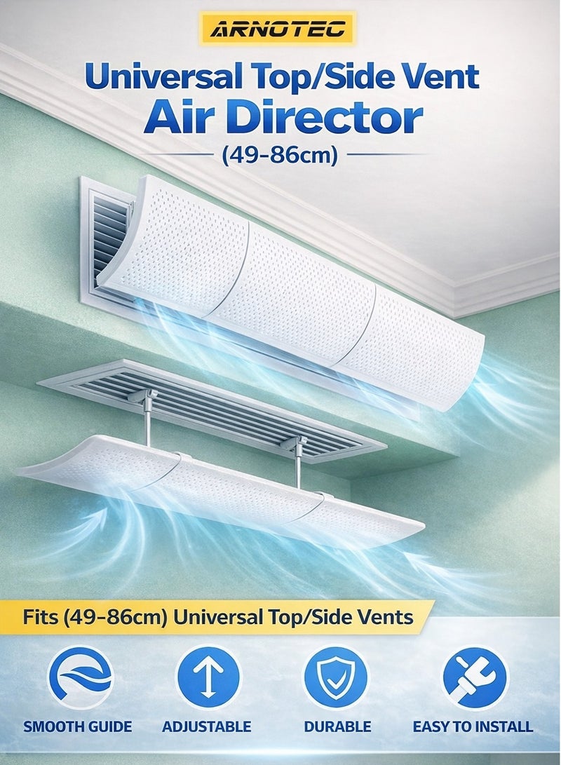 ARNOTEC عاكس مكيف الهواء، قابل للسحب، حاجز مضاد للنفخ المباشر لمخرج الهواء، لفتحة التهوية فقط، 90 سم - Image 1